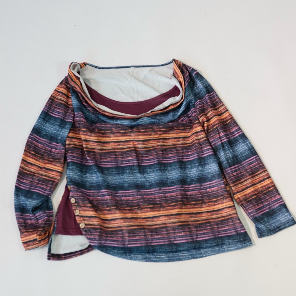 Striped Multicolor Long Sleeve Top